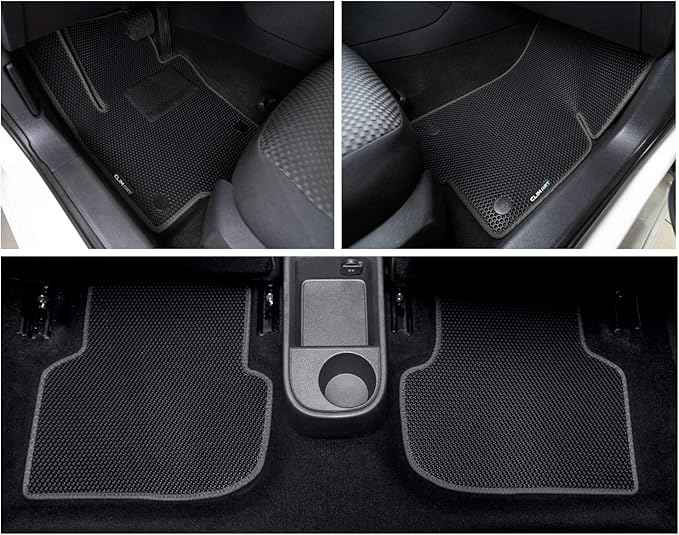 CLIM ART All-Weather Car Floor Mats Compatible with Volkswagen (VW) Jetta 2011-2018, Custom-Fit Heavy-Duty Floor Liners for Cars & SUVs, Car Accessories for Men & Women, Black - FL011411260