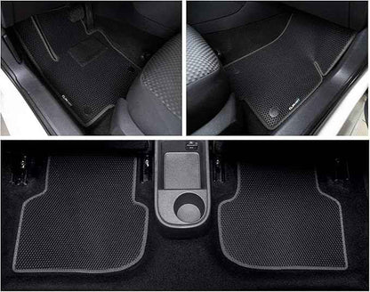 CLIM ART All-Weather Car Floor Mats Compatible with Volkswagen (VW) Jetta 2011-2018, Custom-Fit Heavy-Duty Floor Liners for Cars & SUVs, Car Accessories for Men & Women, Black - FL011411260