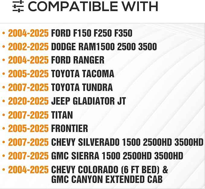 Adjustable 16-24.8" High Truck Cargo Rack Bed Racks Cargo Carrier with 2 LED Lights Compatible with Silverado/Sierra/Ram/Tacoma/Tundra/Titan/Frontier/Canyon/Gladiator JT/Ford F-Series