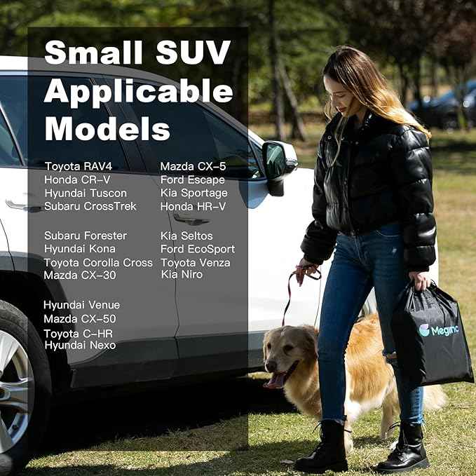 Dog Seat Covers for Back Seat,Pet Hammock for Cars, Waterproof Backseat Cover for Dogs in Car, Heavy Durable Car Hammock for SUV with Mesh Window, Non Slip Dog Car Seat Covers for Small SUV,RAV4,CRV