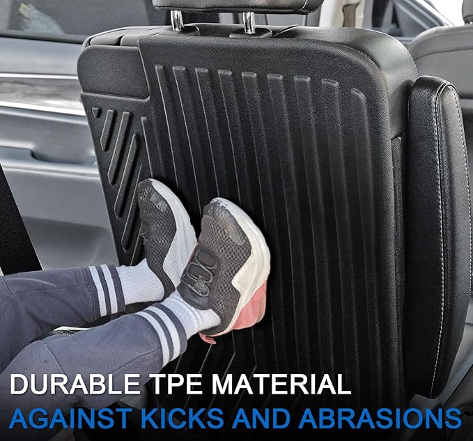 Kick Mats for 2021-2025 2026 Jeep Grand Cherokee L with 2nd Row Captain Chairs (Only for 6-Seater), All Weather TPE SeatBack Protector Accessories (L | 2nd Row Backrest Mats)