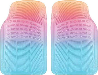 Carbella Automotive Floor Mats for Cars, 2 Piece Car Floor Mats, Trim-to-Fit All Weather Clear Car Mats for Auto Truck Van SUV, Car Floor Mats for Women - Sunset Aura