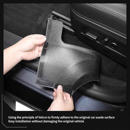 LUCKEASY 4PCS Front & Rear Door Entry Threshold Strip Protector for Tesla Model Y Juniper 2025 2026 Standard & Premium & Performance Door Sill Protective Cover Protector Cover Accessories TPE Black