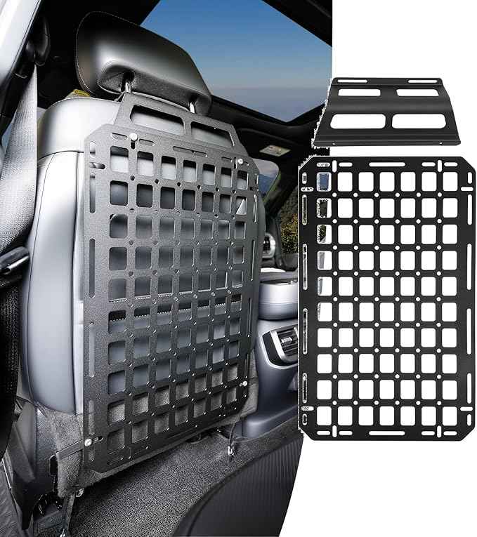 Tactical Seat Back Molle Panel Compatible with 2015-2025 Ford F150 / Raptor, 2017-2025 Super Duty Accessories Rigid Molle Seat Back Organizer Storage System Fit for 2015-2025 F-150 Accessories