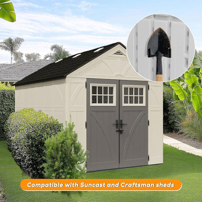 9 pcs Storage Shed Hooks J U V-Shape Hangers Tool Set for Suncast/Craftsman Shed Storage Accessories