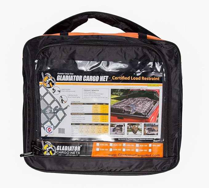 Gladiator Cargo Net - Heavy Duty Truck Cargo Net - Double Extra Large (XXG-100) 10.5' x 18.5' ft.