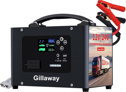 10000A Jump Starter, 24V 155WH Car Jump Starter Battery Pack for All Gas & All Diesel Engine, Portable Truck Jump Starter, Power Station for Camping Essentials, Portable Power Bank (V10-1)