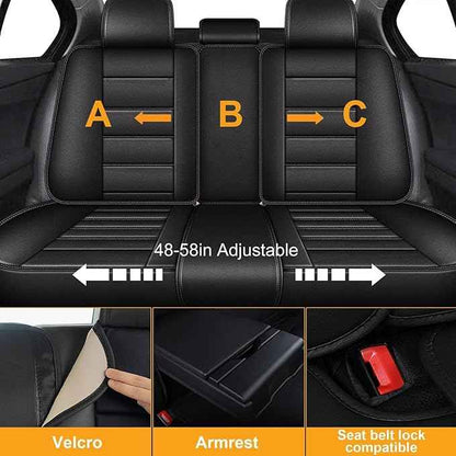 Car Seat Covers Fit for Nissan Altima 2009-2025 2026: Full Set Waterproof Faux Leather Driver Seat Cover,Comfortable Automotive Seat Cushion All Seasons Seat Protector(5 Seats,Black)