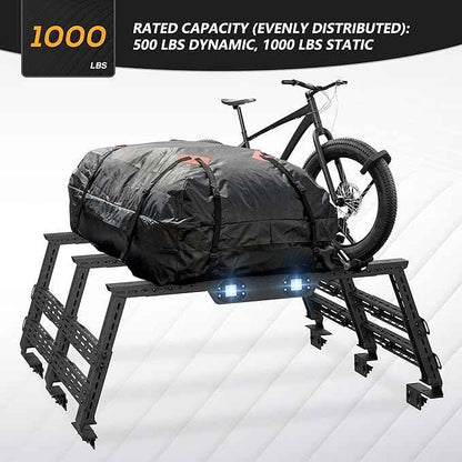 Truck Cargo Rack Adjustable 16.8-25" High Bed Racks Cargo Carrier Compatible with Toyota Tacoma/Tundra/Titan/Frontier/Gladiator JT/Ford F-Series/Silverado/Sierra/Dodge Ram