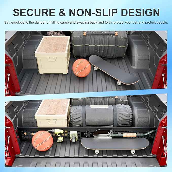 Truck Bed Divider Compatible with 2019-2026 Chevy Silverado GMC Sierra Cargo Manager Molle Panel Truck Bed Organizer Replacement for 2019-2026 Chevy Silverado Accessories