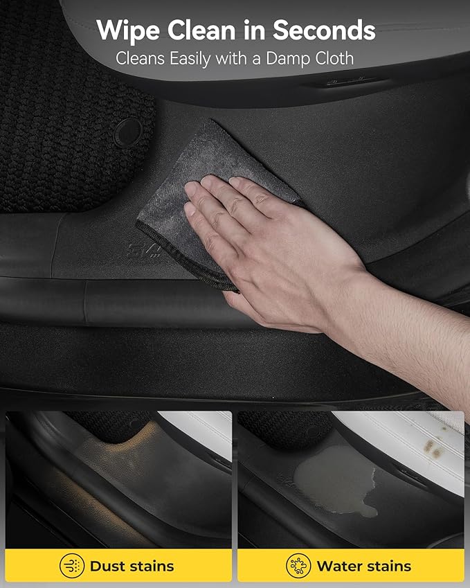 3W Tesla Model Y Juniper Door Sill Protector 2025 2026 Front & Rear, Rear Bumper, Trunk Sill Protector, Door Entry Guard, Anti-dust Cover, Anti-Scratch Plate, Edge Guards, TPE Customized Accessories