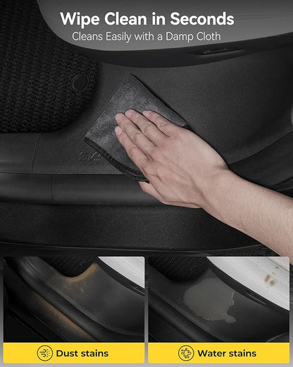 3W Tesla Model Y Juniper Door Sill Protector 2025 2026 Front & Rear, Rear Bumper, Trunk Sill Protector, Door Entry Guard, Anti-dust Cover, Anti-Scratch Plate, Edge Guards, TPE Customized Accessories