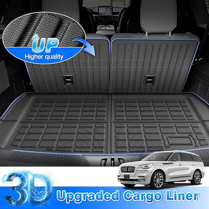 Aviator Floor Mats - Car Mats for Lincoln Aviator 2020-2025, All Weather Floor Mats and Cargo Liner for Aviator Accessories, Heavy Duty Rubber Mats, Car Accessories