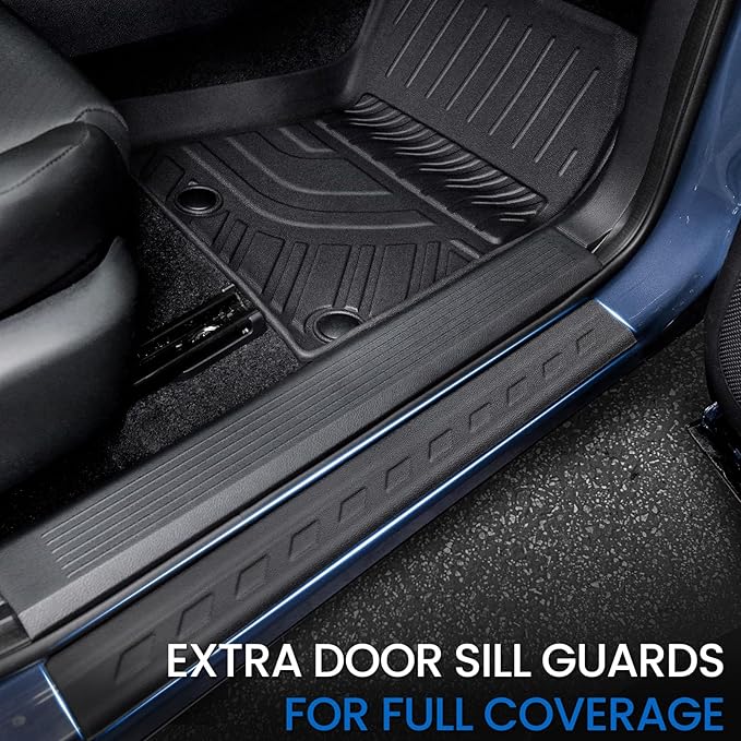 Floor Mats Set for Nissan Rogue 2021-2025 2026 (Not fit Sport), All Weather TPE Backrest Mat Trunk Mat Cargo Liner Door Sill Guards Accessories (2021-2026 | Floor Mats Set)