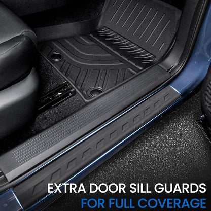 Floor Mats Set for Nissan Rogue 2021-2025 2026 (Not fit Sport), All Weather TPE Backrest Mat Trunk Mat Cargo Liner Door Sill Guards Accessories (2021-2026 | Floor Mats Set)