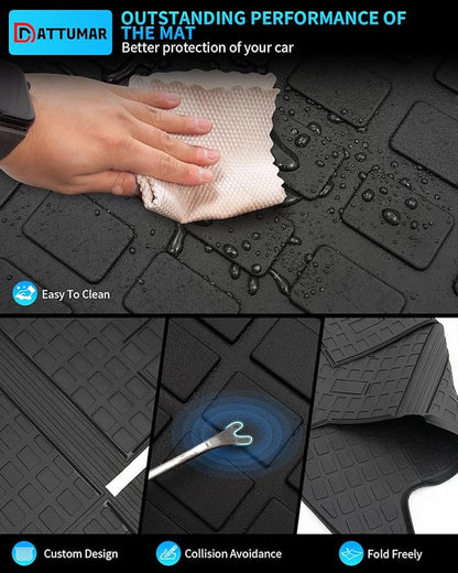 Cargo Liner Compatible with 2024 2025 2026 Chevrolet Trax Buick Envista Trunk Liner Cargo Mat TPE Back Seat Cover Protector 2024 Chevy Trax Accessories (Trunk Mat with Backrest Mat)