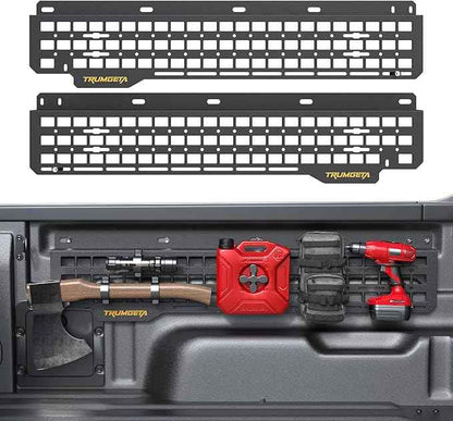 Aluminum Side Bed MOLLE Panel Fit for 2022–2026 Ford Maverick, No-Drill Installation, Heavy-Duty Truck Bed Organizer Rack System for Tools Gear Accessories