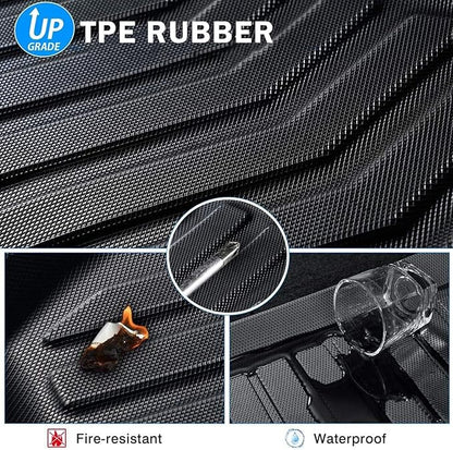 KUST Floor Mats for Hyundai Tucson 2016-2021, All Weather Floor Liners for Tucson Accessories Car Mats Front Rear Set TPE Rubber Raised Edge