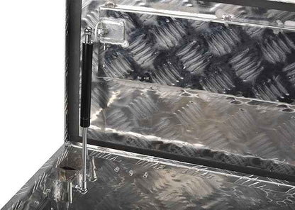 39 Inch Aluminum Tool Box 5 Bar Tread ToolBox for Truck Bed Car Outdoor Trailer Pickup Underbody RV ATV Storage Underbed Tools Organizer with Lock and Keys,Silver (39"X13"X10")