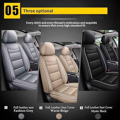 YORKNEIC Front Seat Covers Fit for Jeep Liberty 2002-2012: Faux Leather Car Seat Cover Protector Cushion (2 Front Set, Black)