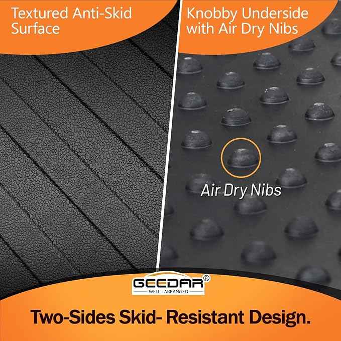 GEEDAR Rubber Bed Mat Compatible with Jeep Gladiator JT 5ft 2020-2026 (60 inches) Heavy Duty Truck Bed Mat for Jeep JT 5ft Truck Bed Liner, Heavy Duty Pickup Bed Accessories Cargo Mat