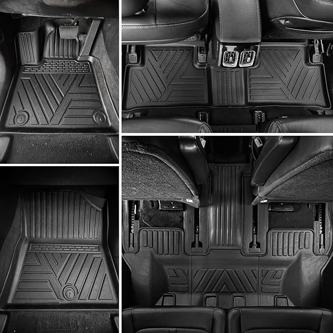 Rongtaod Floor Mats Compatible with 2021-2025 2026 Kia Sorento 6&7 Seats (not for Hybrid) Cargo Mat Cargo Liner Back Seat Cover 2024 Sorento Accessories (Trunk Mat with Backrest Mat+Floor Mats)