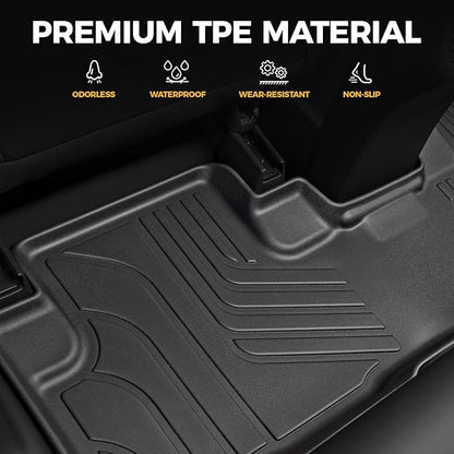 Floor Mats for Honda CRV 2012-2016, All Weather Floor Mats Trunk Cargo Liner with Backrest Protectors Accessories, Full Coverage Set (Not fit Touring/EX-L)