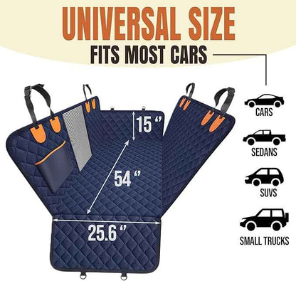Back Seat Extender for Dogs, Hard Bottom Car Seat Cover for Dogs. Hammock Style, Large Space, Holds 420lbs, Sturdy, Waterproof for Car, SUV, Truck (Black)