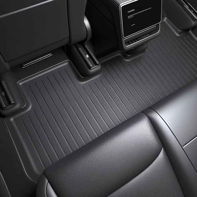 SUPER LINER Tesla Model Y Juniper 2025 2026 Floor Mats & Cargo Liners Full Set 9 PCS Extra-Thick TPE CabinProtect™ for 5-Seater | All-Weather Pet & Child-Friendly Accessories(Not for Standard)