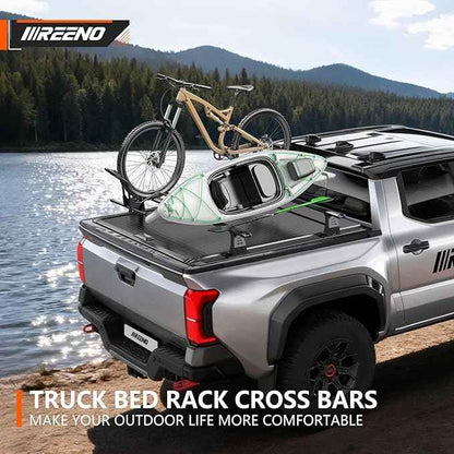 Adjustable 74.6" Truck Bed Rack Cross Bars (2PCS), Heavy-Duty Aluminum T-Slot Crossbars for Full-Size Trucks, Compatible with Retractable Tonneau Covers with Rail System, Kayak & Bike Racks