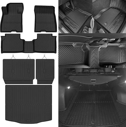 Custom Fit Floor Mats for Ford Escape Hybrid 2020-2025 2026, All Weather TPE Floor Liners with Trunk Mat & Backrest Protectors, Odorless Full Set Interior Accessories