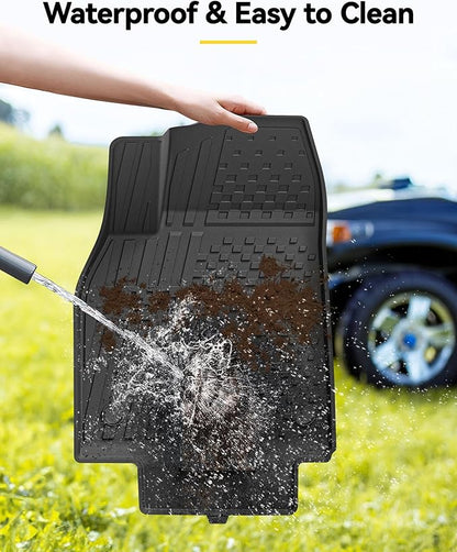 3W Floor Mats Compatible for Tesla New Model Y 2025 2026 Juniper(Including Standard), TPE All Weather Custom Fit Floor Liner for Model Y, 1st & 2nd Row Set Car Mats, Black