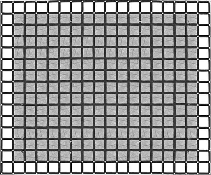 Heavy Duty 120" x 144" Truck Bed Cargo Net with Adjustable Cam Buckles & S-Hooks & Cross Strap,10' x 12' Cargo Net with 1500LBS Capacity for Pickup Truck Bed Trailer SUV Jeeps
