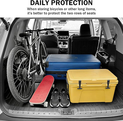Trunk Mat & Backrest Mat & 2nd Row Seat Backrest for Toyota Grand Highlander 2024-2026(7 Seater Only), All Weather TPE Cargo Liner, Waterproof Scratch-Resistant Full Coverage Cargo Mats