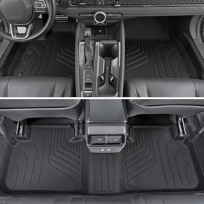 Floor Mats for Honda Accord 2023–2025 2026, All Weather Floor Mats Trunk Cargo Liner and Door Sill Guards Accessories, Full Coverage Set (Gasoline & Hybrid)