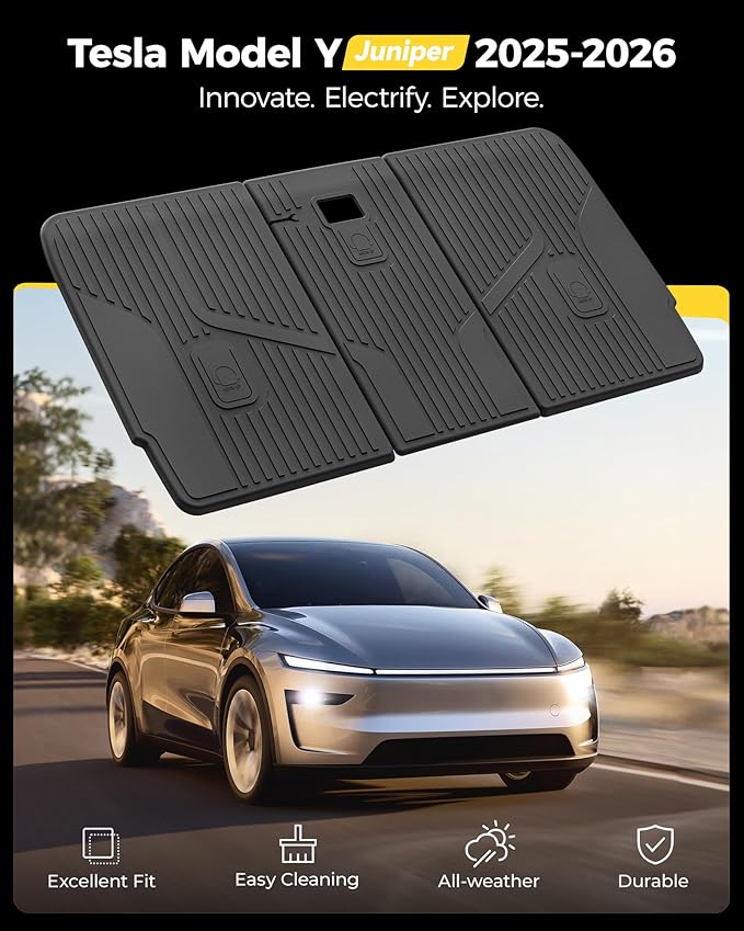 3W Tesla Model Y Juniper Seat Back Protector, Backseat Cover, TPE All Weather, Custom Fit 2025 2026 Tesla Model Y Juniper Accessories, 3PCS