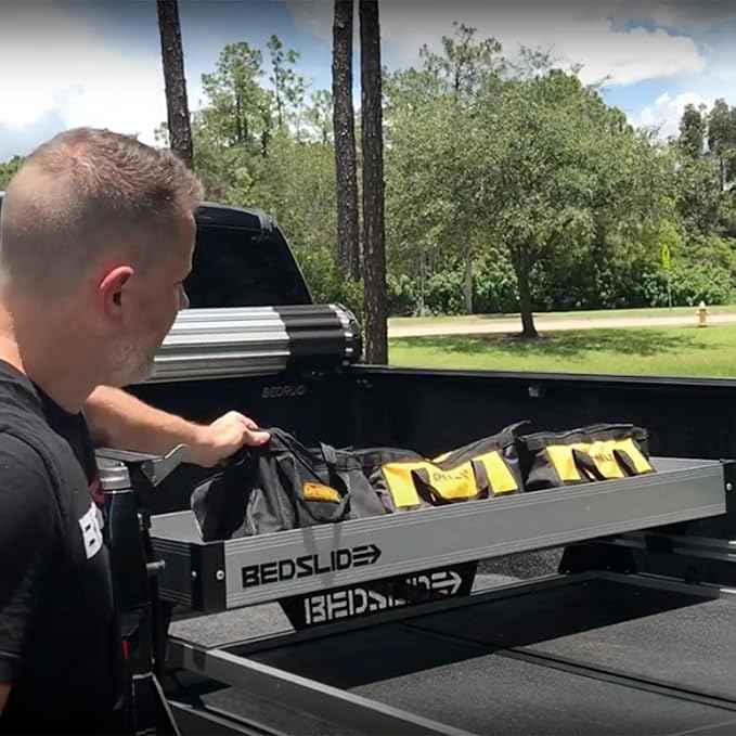 Bedslide Bedbin Upper Tray Truck Bed Organizer, Storage Attachment, Additional 16x58 Inches of Space for Organization, Black