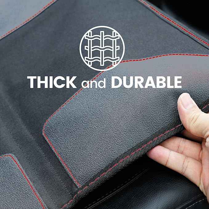 PIDO Car Seat Protector for Child Car Seat, Seat Back Organizer with Touch Screen Tablet Holder and 8 Pockets, Car Travel Accessories
