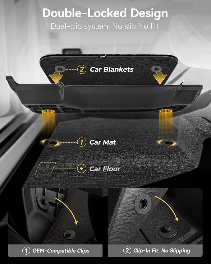3W Floor Mats & Front Carpet Fit for 2019-2025 2026 Chevy Silverado/GMC Sierra Denali 1500 & 2020-2026 GMC Sierra 2500HD/3500HD Crew Cab, TPE All Weather Accessories 2 Rows Full Set Car Mats