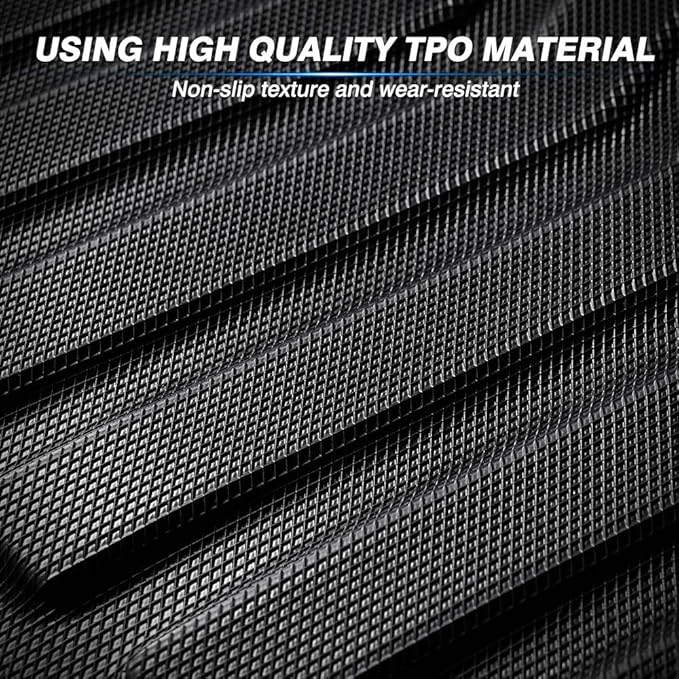 KUST Custom Fit Floor Mats for 2019-2025 Cadillac XT4 Accessories All Weather Floor Liners Rubber 1st & 2nd Row Black Non-Slip High Edge