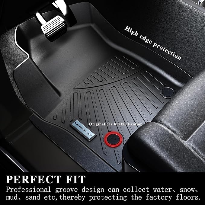 Floor Mats Backrest Mat for BMW X3 2018-2024（Not Fit 2025） & Trunk Mat,TPE All Weather Protection Car Floor Liners with Cargo Liners