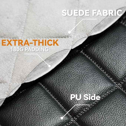 Car Seat Covers for Dogs–Waterproof PU Leather Car Front Seat Cover for Pets & Humans,Scratchproof Captain Seat Protector Fits Most Cars, Trucks, SUVs，Minivans(Black)