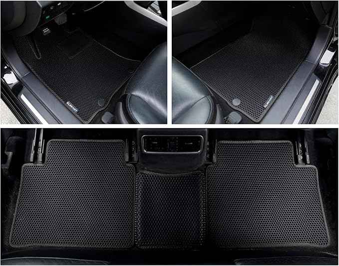 CLIM ART All-Weather Car Floor Mats Compatible with Nissan Altima 2013-2015, Custom-Fit Heavy-Duty Floor Liners for Cars & SUVs, Car Accessories for Men & Women, Black - FL011513125
