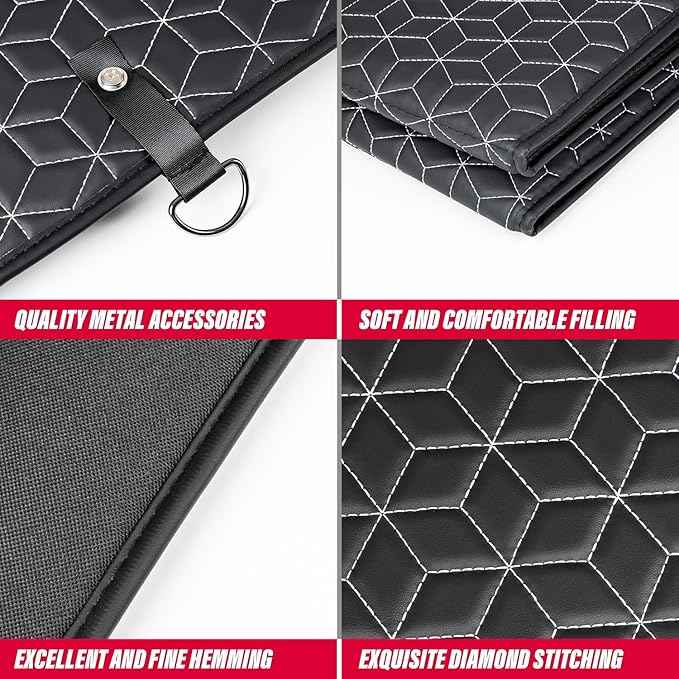 OHMU Non Inflatable Truck Bed Air Mattress for Large Truck,Car Travel Camping Back Seat Extender for F150/RAM 1500/Toyota/Silverado/GMC/Tundra