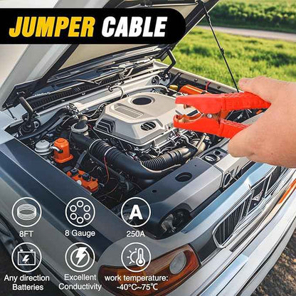 Nilight Car Emergency Kit with Jumper Cable Air Compressor Tire Repair Essential Tools First Aid Alligator Connector Electrical Kit for Travel Camping Outdoor Cars Truck SUV RV