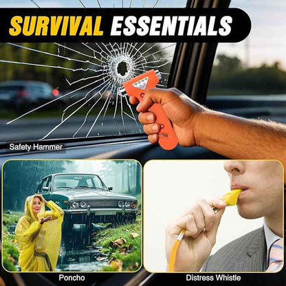 Nilight Car Emergency Kit with Jumper Cable Air Compressor Tire Repair Essential Tools First Aid Alligator Connector Electrical Kit for Travel Camping Outdoor Cars Truck SUV RV