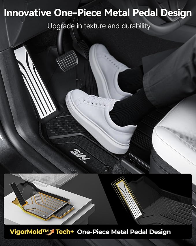 3W Tesla New Model Y Juniper Floor Mats and Cargo Liners, TPE Floor Liner for 2025 2026 Model Y, Trunk Mats & Seat Back Cover Protector, Tesla Model Y Juniper Accseeories(Not for Standard)