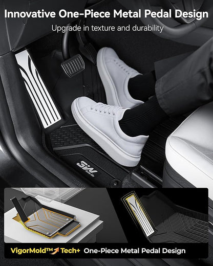 3W Tesla New Model Y Juniper Floor Mats and Cargo Liners, TPE Floor Liner for 2025 2026 Model Y, Trunk Mats & Seat Back Cover Protector, Tesla Model Y Juniper Accseeories(Not for Standard)