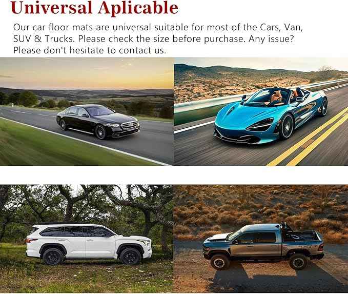Car Floor Mat Fit 99% Sedans Sports Cars Luxury Custom Car Mats for SUV Women Leather Automotive Floor Mats All Weather Car Mats Diamond Floor Mats for Trucks (Dark Brown + Black Beige)