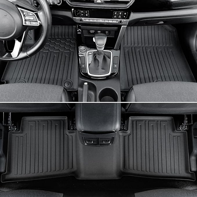 Floor Mats for Kia Seltos 2024-2026, All Weather Floor Mats Trunk Cargo Liner with Backrest Protectors Accessories, Full Coverage Set (Not fit Subwoofer)